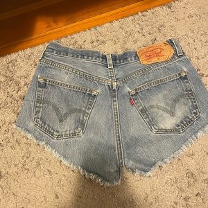 Levi high waisted jean shorts
